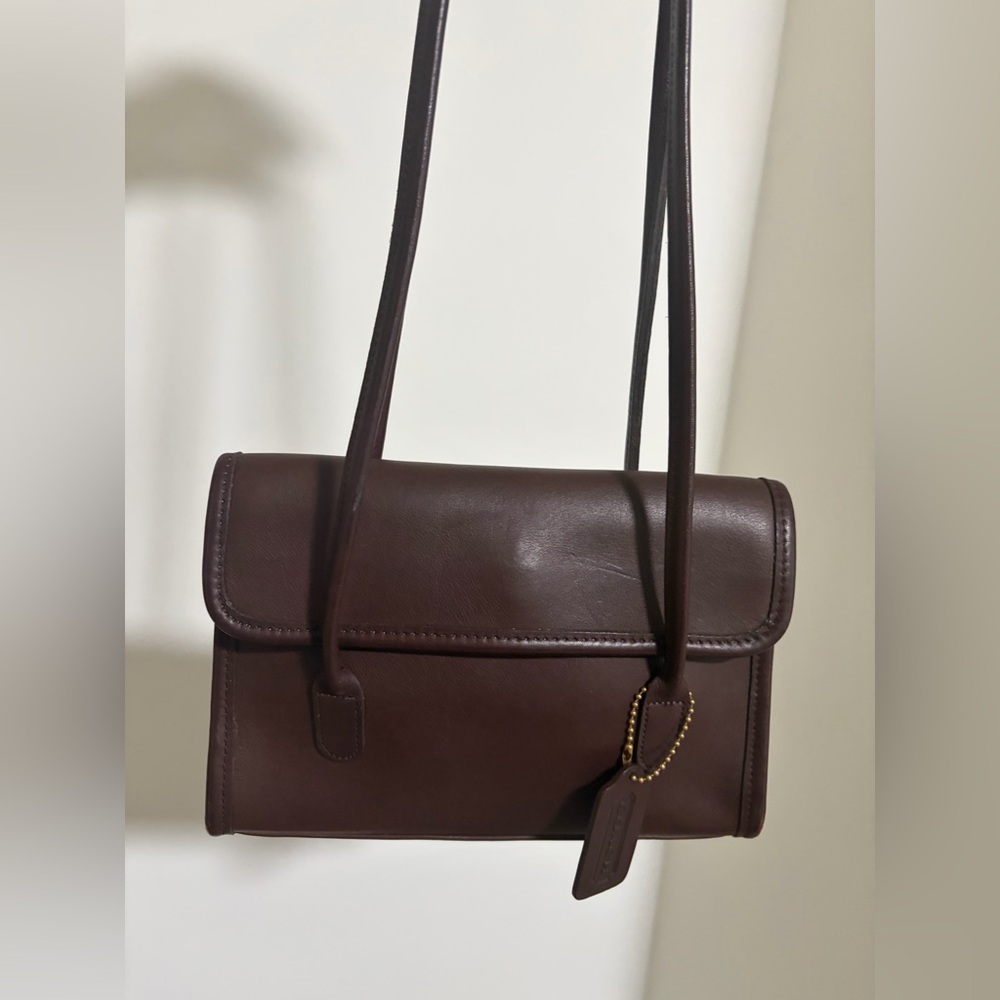 Vintage Coach Laurie Flap Bag Mahogany 9032
